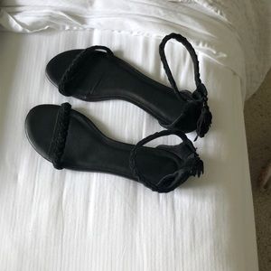 black sandals
